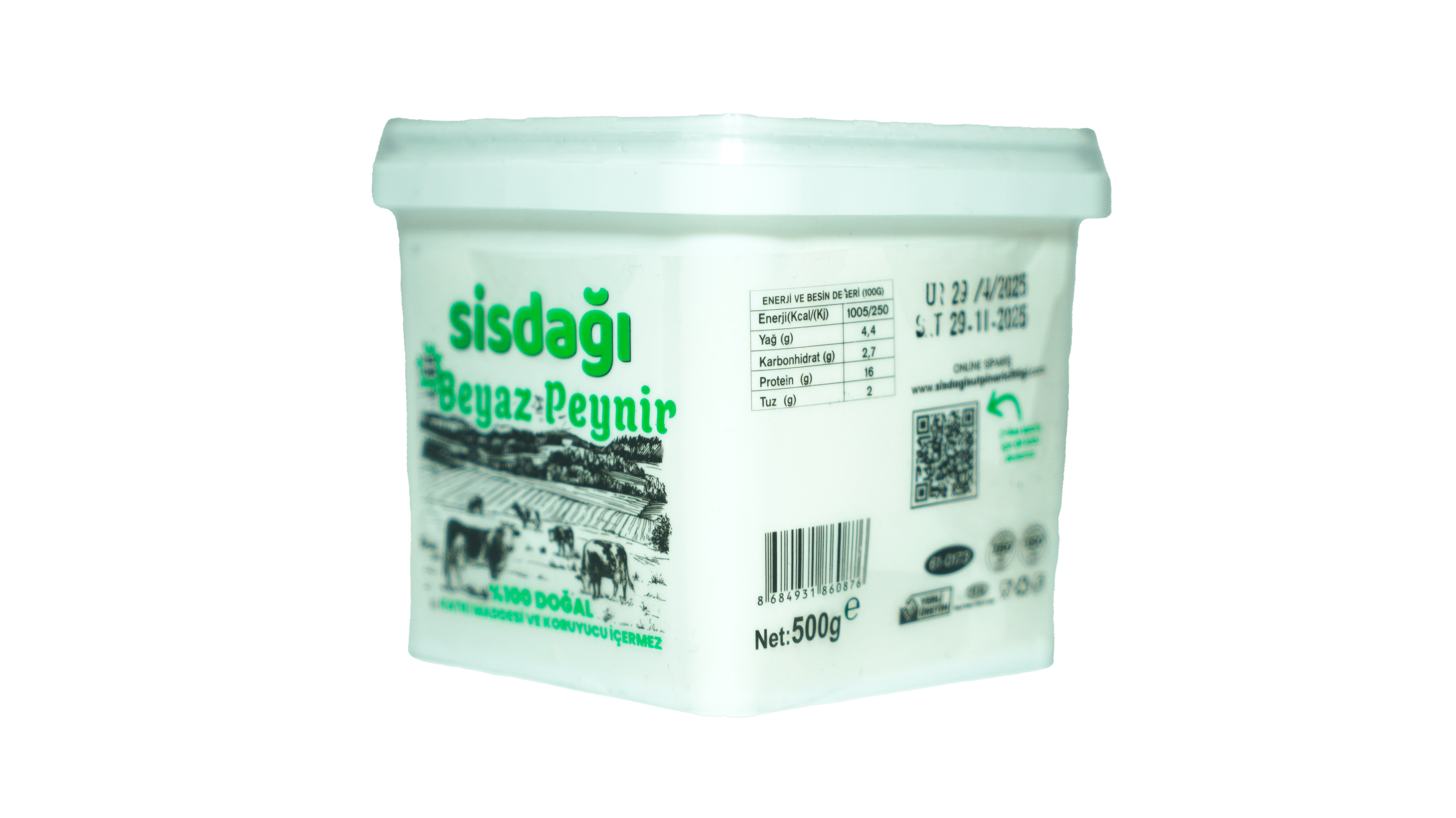 Sisdağı Doğal Beyaz Peynir 500gr