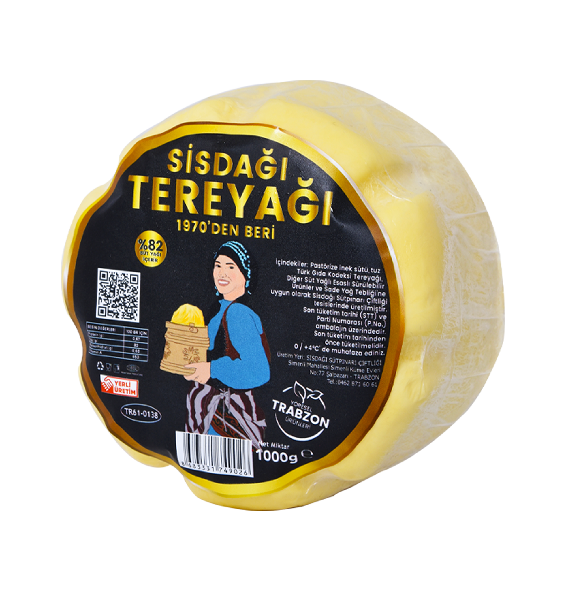 Trabzon Sisdağı Tereyağı 1 KG